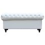 Voir la diapositive 3 : Habitat et Jardin Canapé fixe Chesterfield  Aliza  - 157 x 82 x 70 cm - 2 places - Blanc