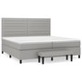 Voir la diapositive 2 : VIDAXL Sommier a lattes de lit avec matelas Gris clair 200x200cm Tissu
