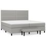 Voir la diapositive 2 : VIDAXL Sommier a lattes de lit avec matelas Gris clair 200x200cm Tissu