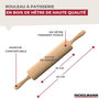 Voir la diapositive 3 : ZENKER Rouleau à pâtisserie en bois 25 cm Fackelmann Wood Edition