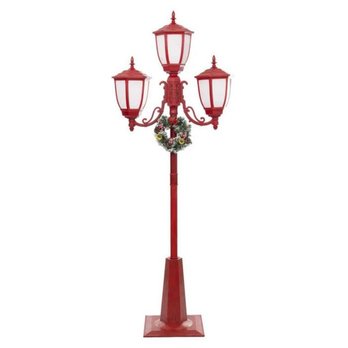 FEERIC LIGHT & CHRISTMAS Décoration Lumineuse Intérieur  3 Lanternes  215cm Rouge