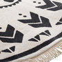 Voir la diapositive 3 : ATMOSPHERA Tapis Rond Déco  Agadir  120cm Noir & Blanc
