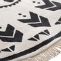 Voir la diapositive 3 : Paris Prix Tapis Rond Déco  Agadir  120cm Noir & Blanc