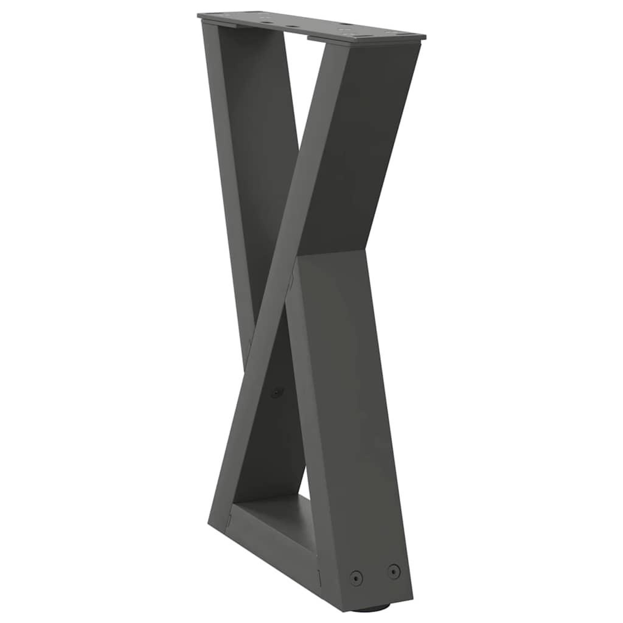 Voir la diapositive 4 : VIDAXL Pieds de table basse 2 pcs anthracite 38x(42-43,3) cm