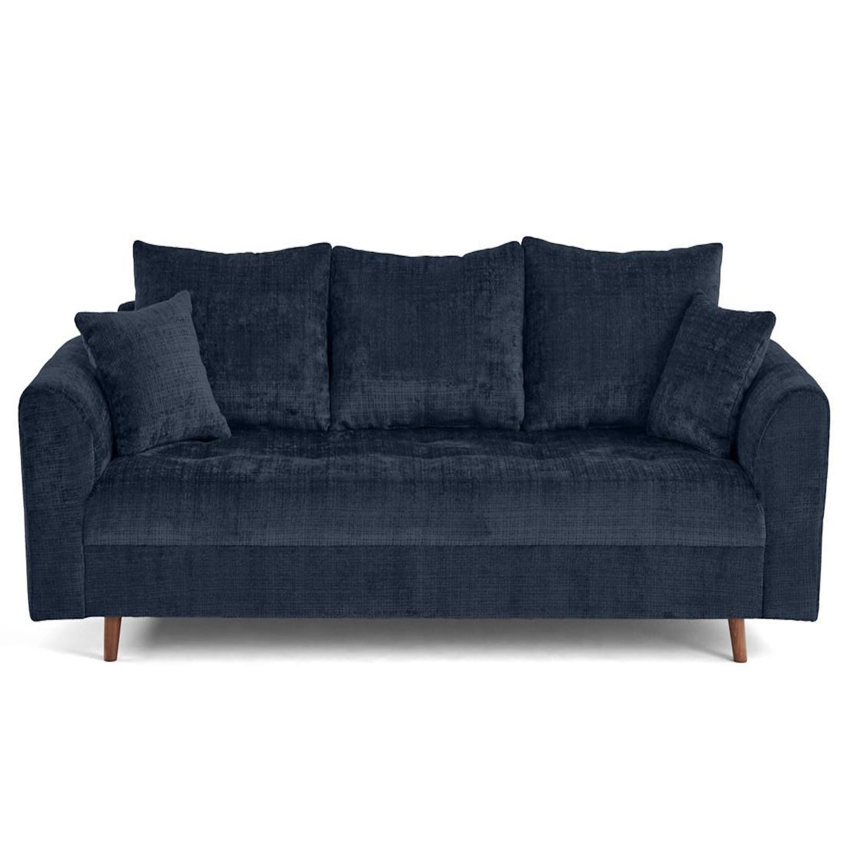 LISA DESIGN Rune - canapé droit 3 places en velours texturé