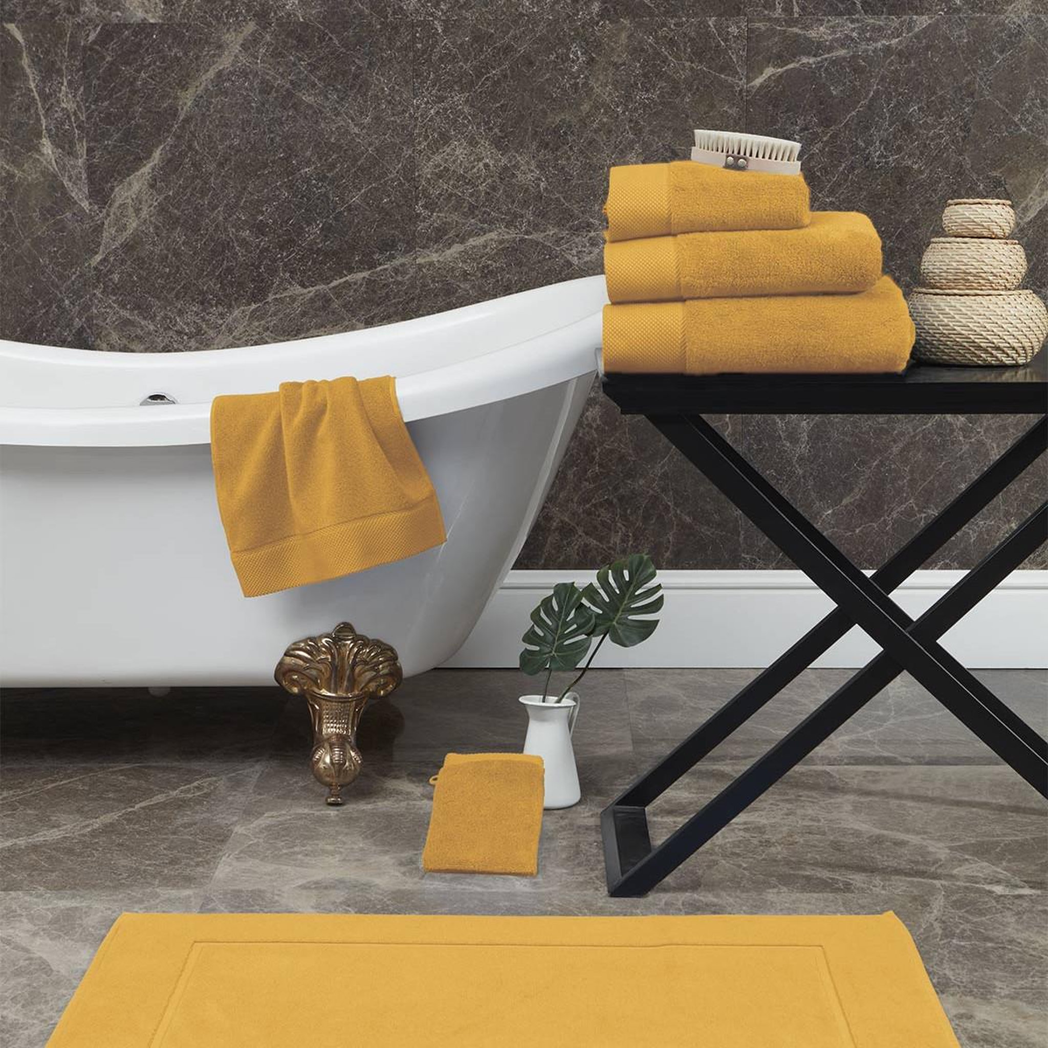 Voir la diapositive 3 : Sensei Maison Grand tapis de bain Zéro Twist 1000 g/m² SENSOFT - 60x100 cm