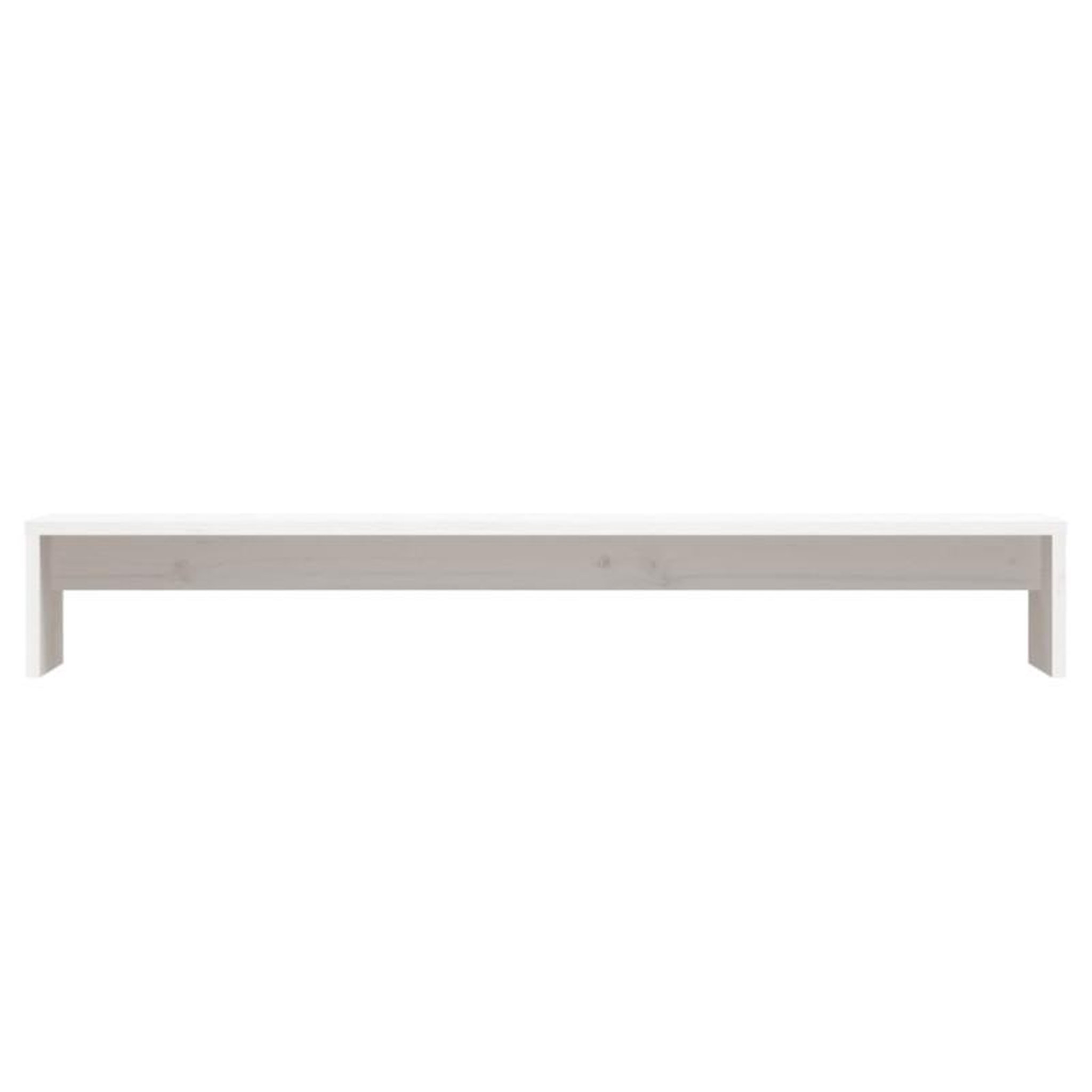 Voir la diapositive 5 : VIDAXL Support de moniteur Blanc 100x27x15 cm Bois de pin solide