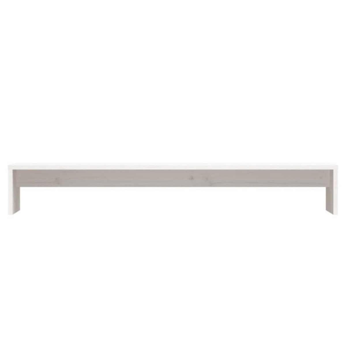 VIDAXL Support de moniteur Blanc 100x27x15 cm Bois de pin solide