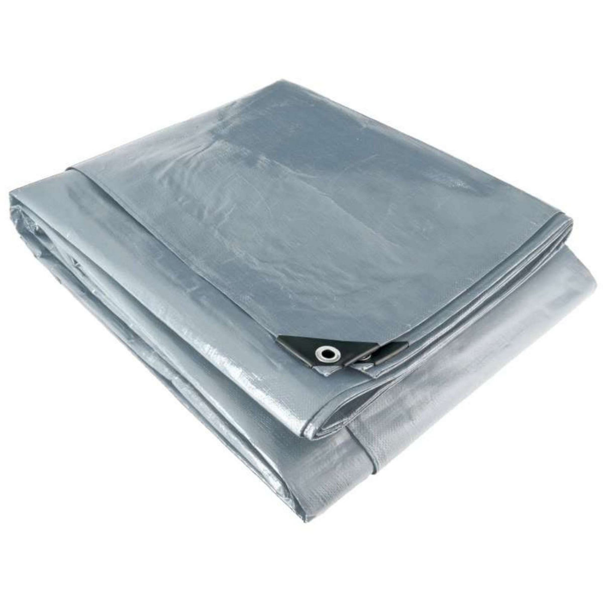  Bâche multifonctions grise et noire 200 g/m2 Werkapro 3,8 x 4,8 m