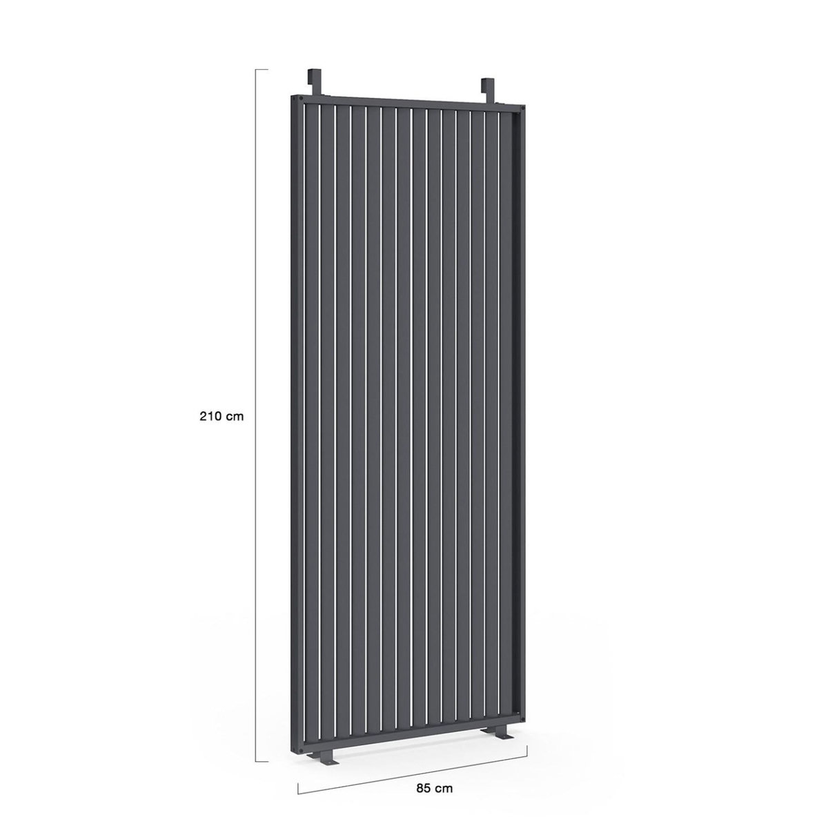 ID MARKET Pergola bioclimatique lames orientables acier 3x4 M avec persiennes verticales gris anthracite