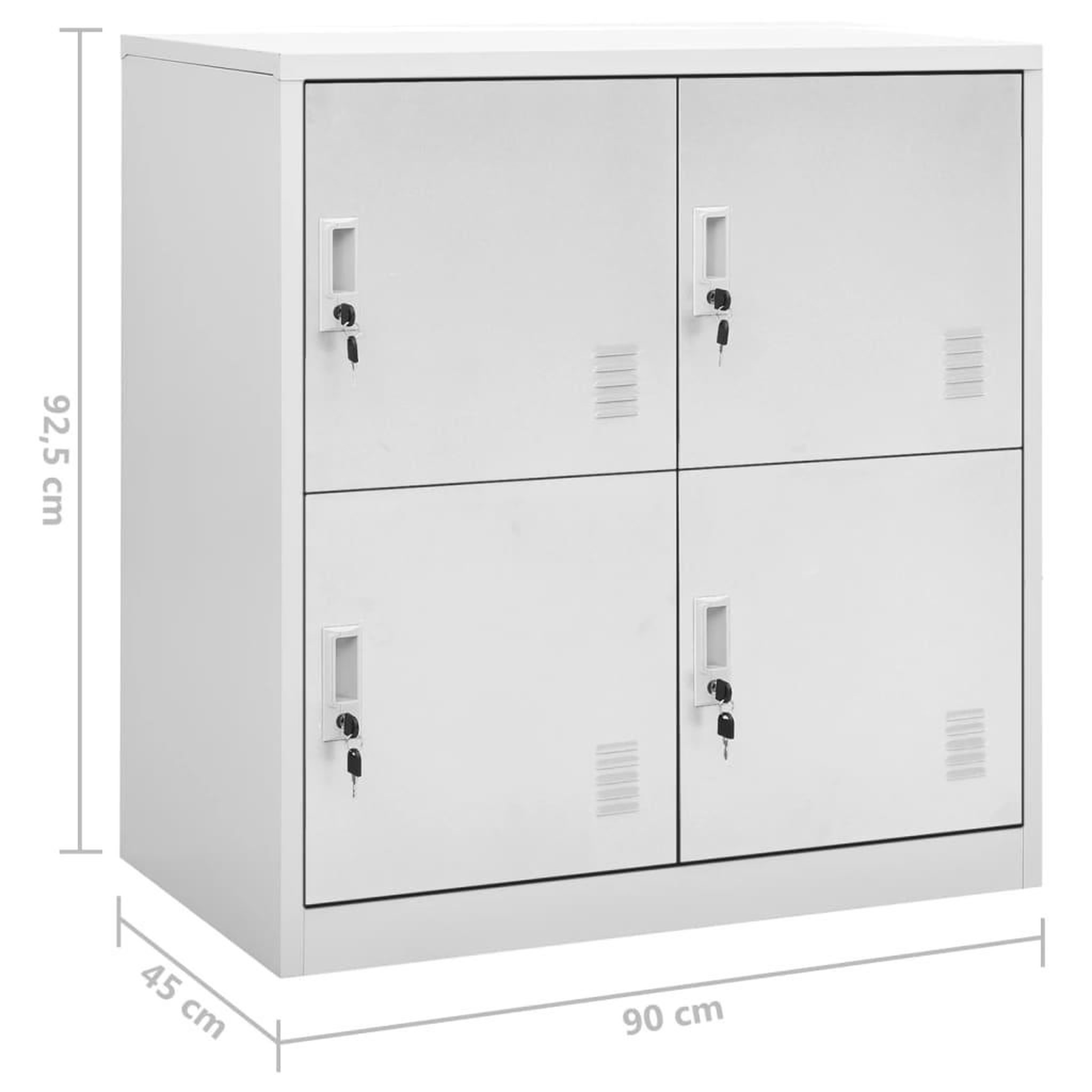 Voir la diapositive 6 : VIDAXL Armoires a casiers 2 pcs Gris clair 90x45x92,5 cm Acier