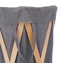Voir la diapositive 4 : VIDAXL Panier a linge pliable Gris Bois et tissu