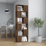 VIDAXL Bibliotheque/Separateur de piece Chene marron 60x24x186 cm