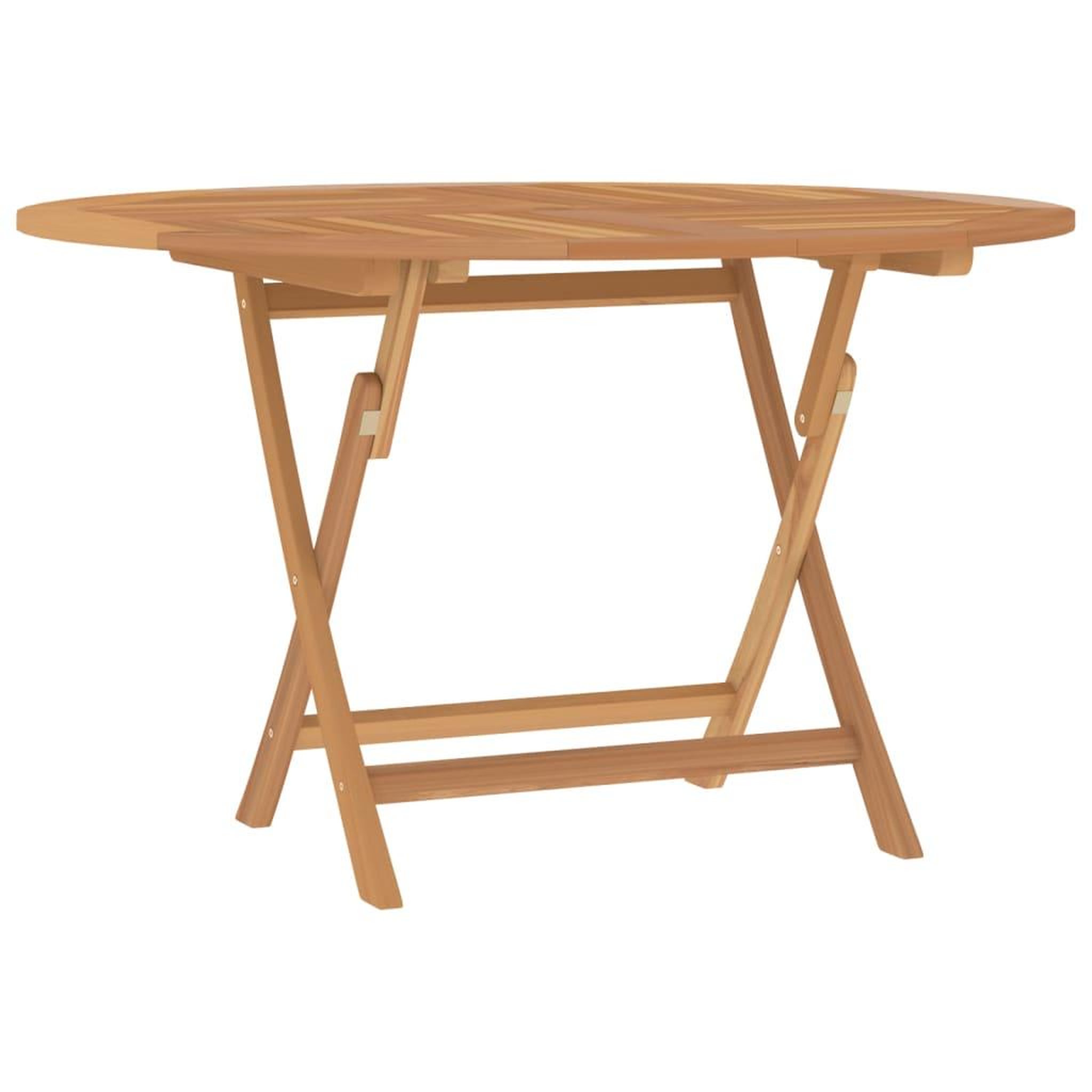 Voir la diapositive 2 : VIDAXL Table pliable de jardin Ø 110x75 cm bois massif de teck