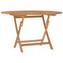 Voir la diapositive 2 : VIDAXL Table pliable de jardin Ø 110x75 cm bois massif de teck