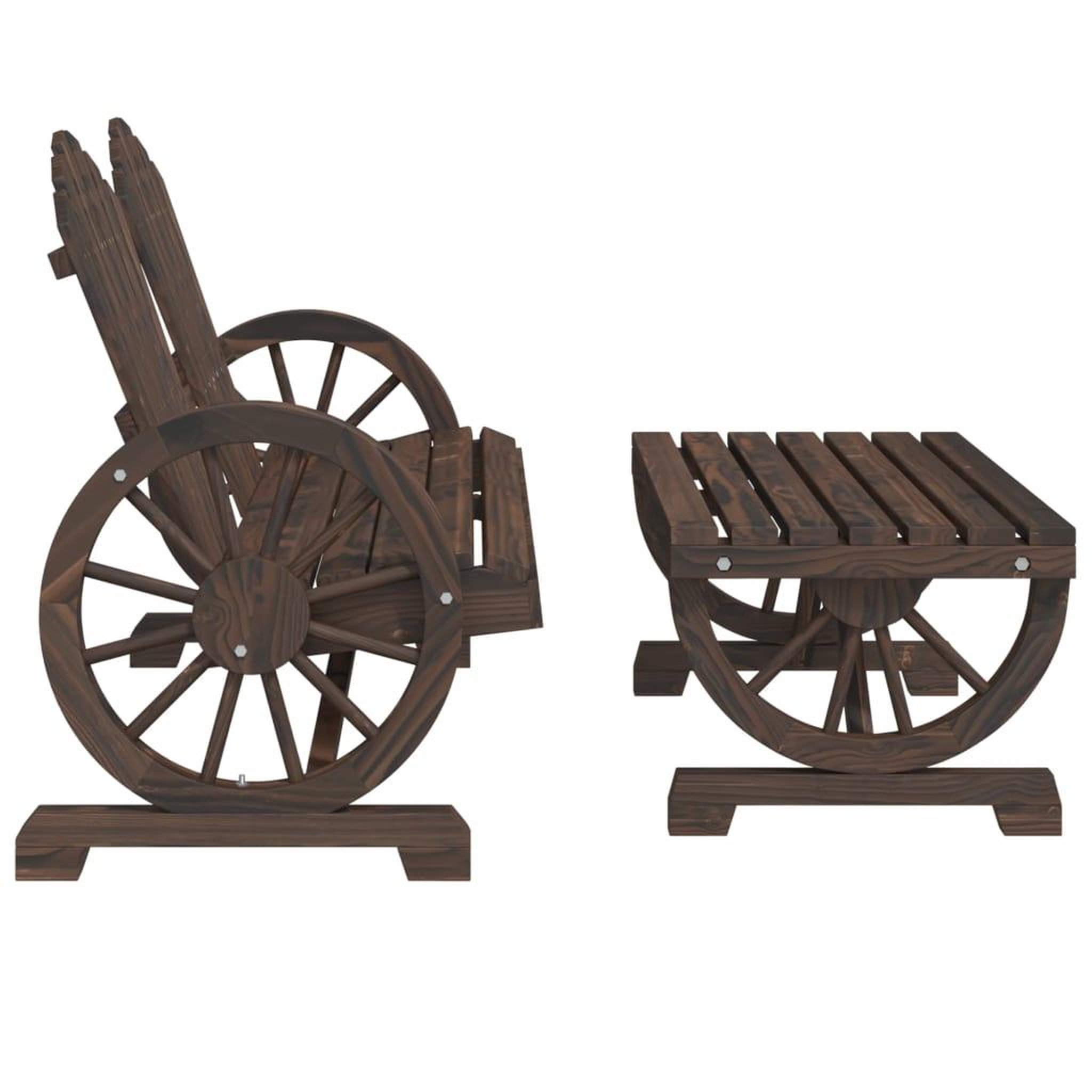 Voir la diapositive 4 : VIDAXL Salon de jardin 2 pcs bois de sapin massif