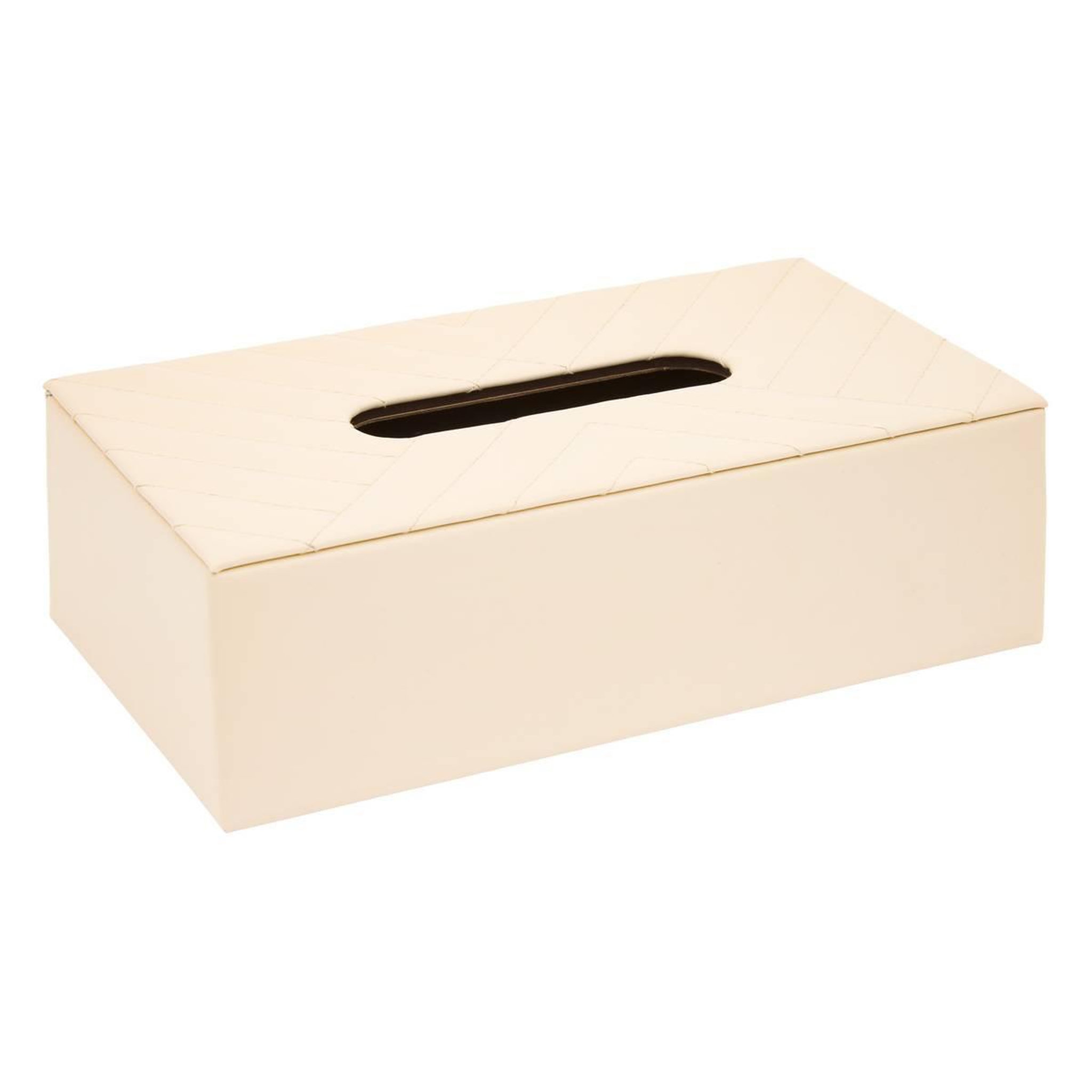 ATMOSPHERA Boîte à mouchoirs déco  natty  25cm blanc