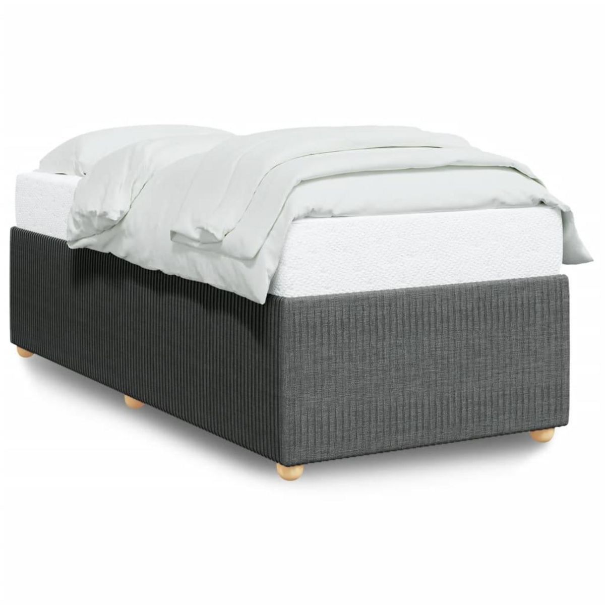 VIDAXL Cadre de lit sans matelas gris fonce simple tissu