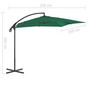 Voir la diapositive 6 : VIDAXL Parasol de jardin en porte-a-faux avec mat en acier vert