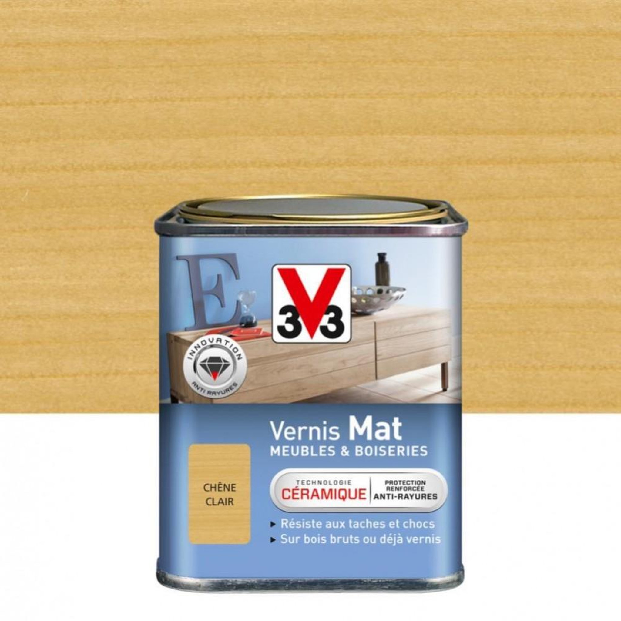 CENTRALE BRICO Vernis meuble et objet V33, chêne clair mat, 0.25l