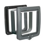 Trixie TRIXIE Chatiere a 4 modes XXL avec tunnel Gris