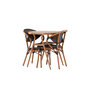 Voir la diapositive 6 : Paris Prix Ensemble Table de Jardin & 2 Chaises  Abrantes  80cm Marron