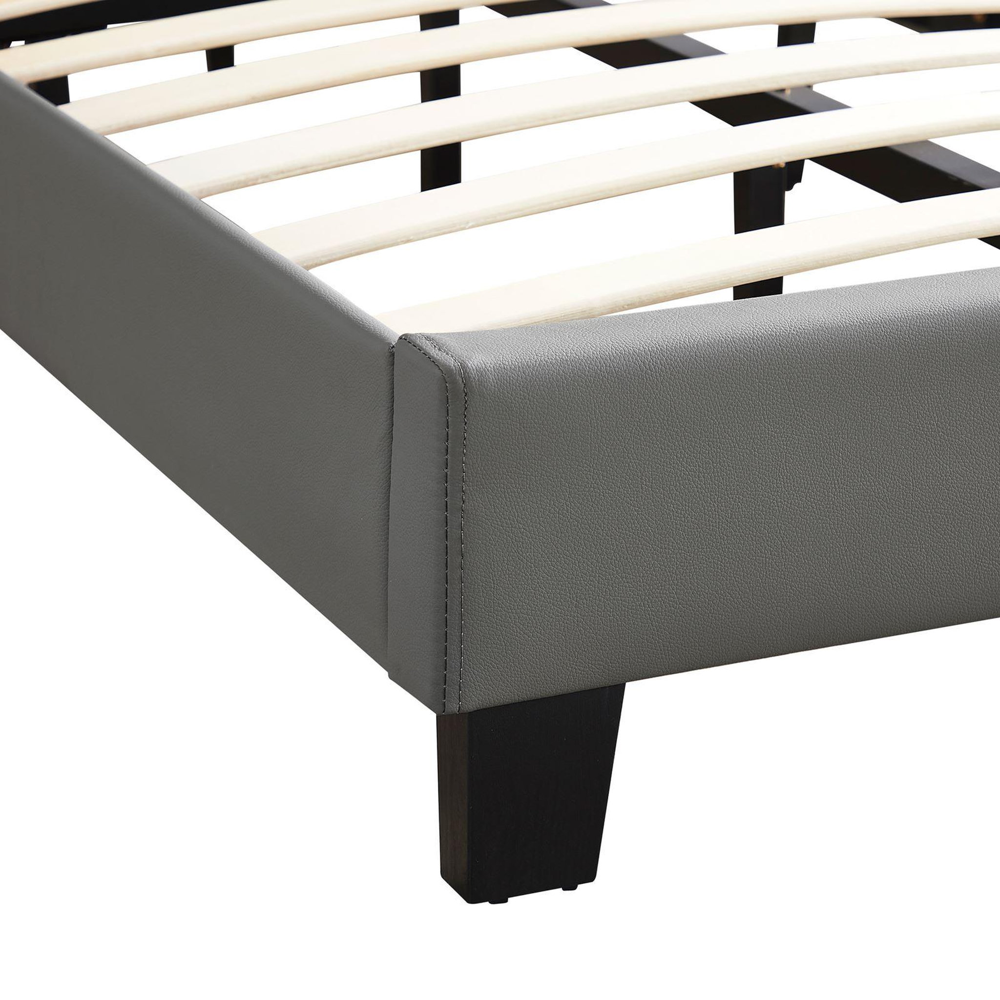 Voir la diapositive 5 : IDIMEX Lit LED simple EVAN 90x190 cm, avec sommier, revêtement en synthétique