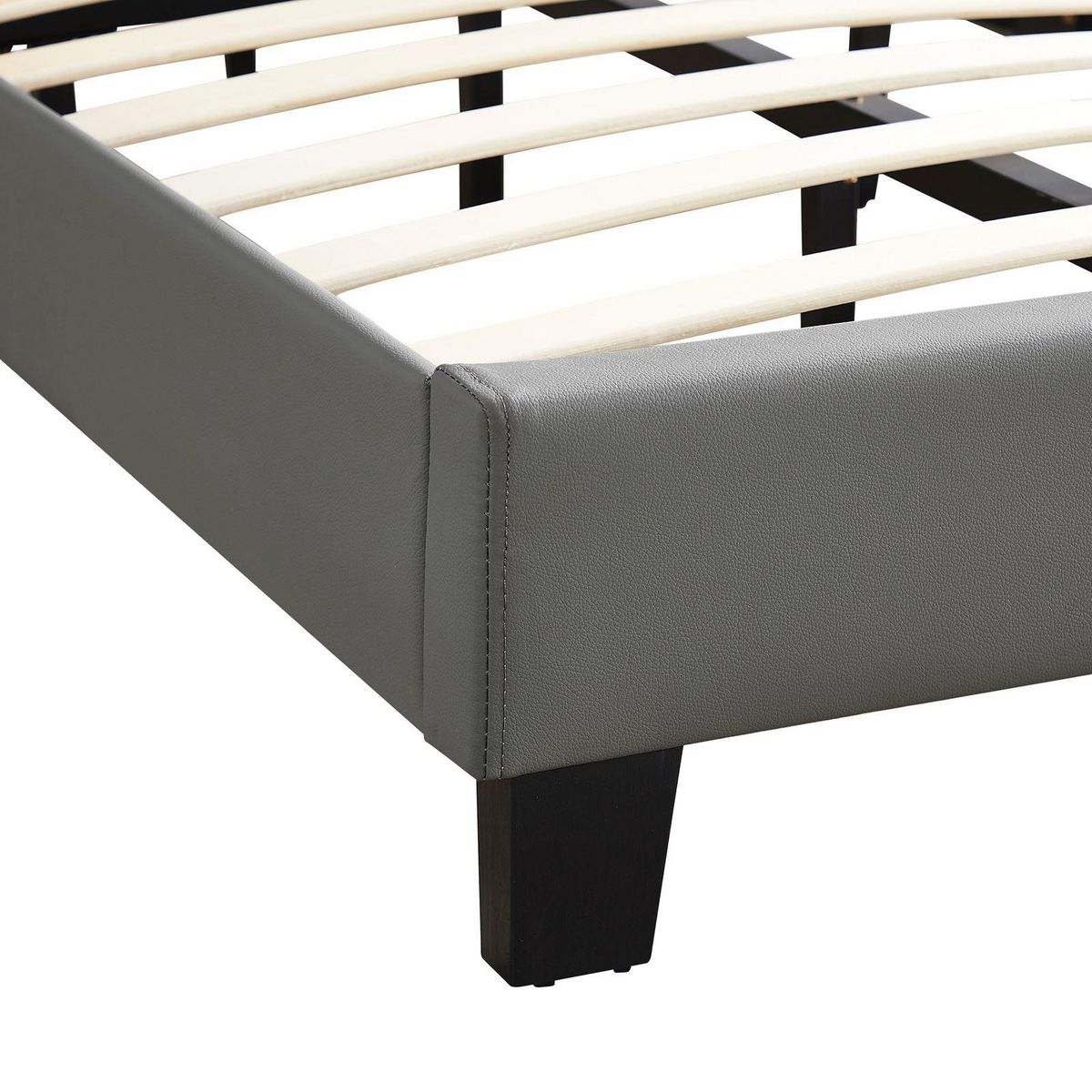 IDIMEX Lit LED simple EVAN 90x190 cm, avec sommier, revêtement en synthétique