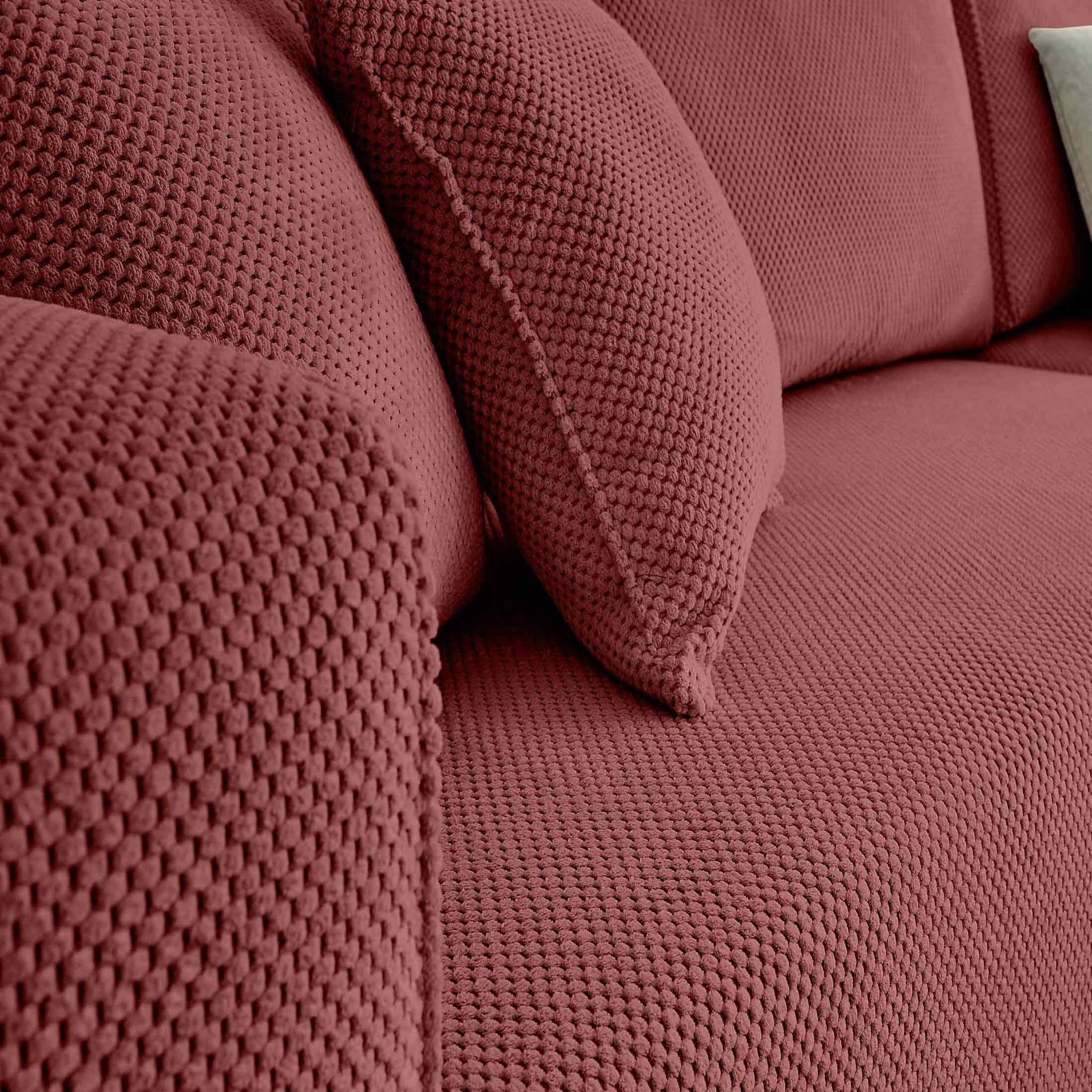 Voir la diapositive 4 : BEST MOBILIER Topaze - canapé d'angle réversible - 4 places - convertible avec coffre - en velours texturé