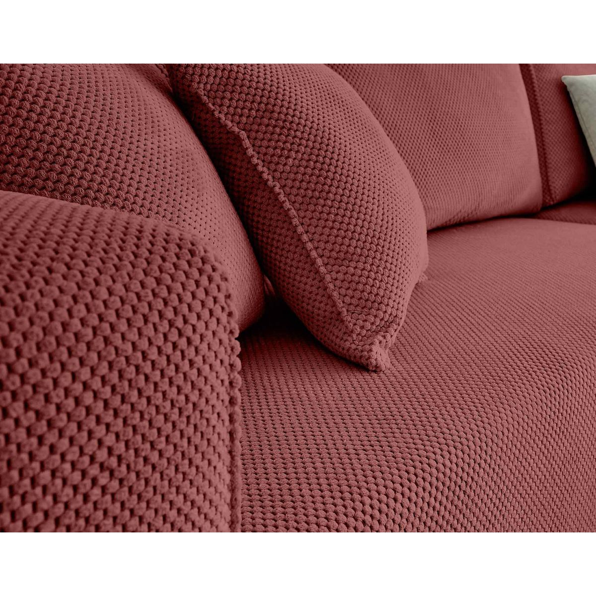 BEST MOBILIER Topaze - canapé d'angle réversible - 4 places - convertible avec coffre - en velours texturé