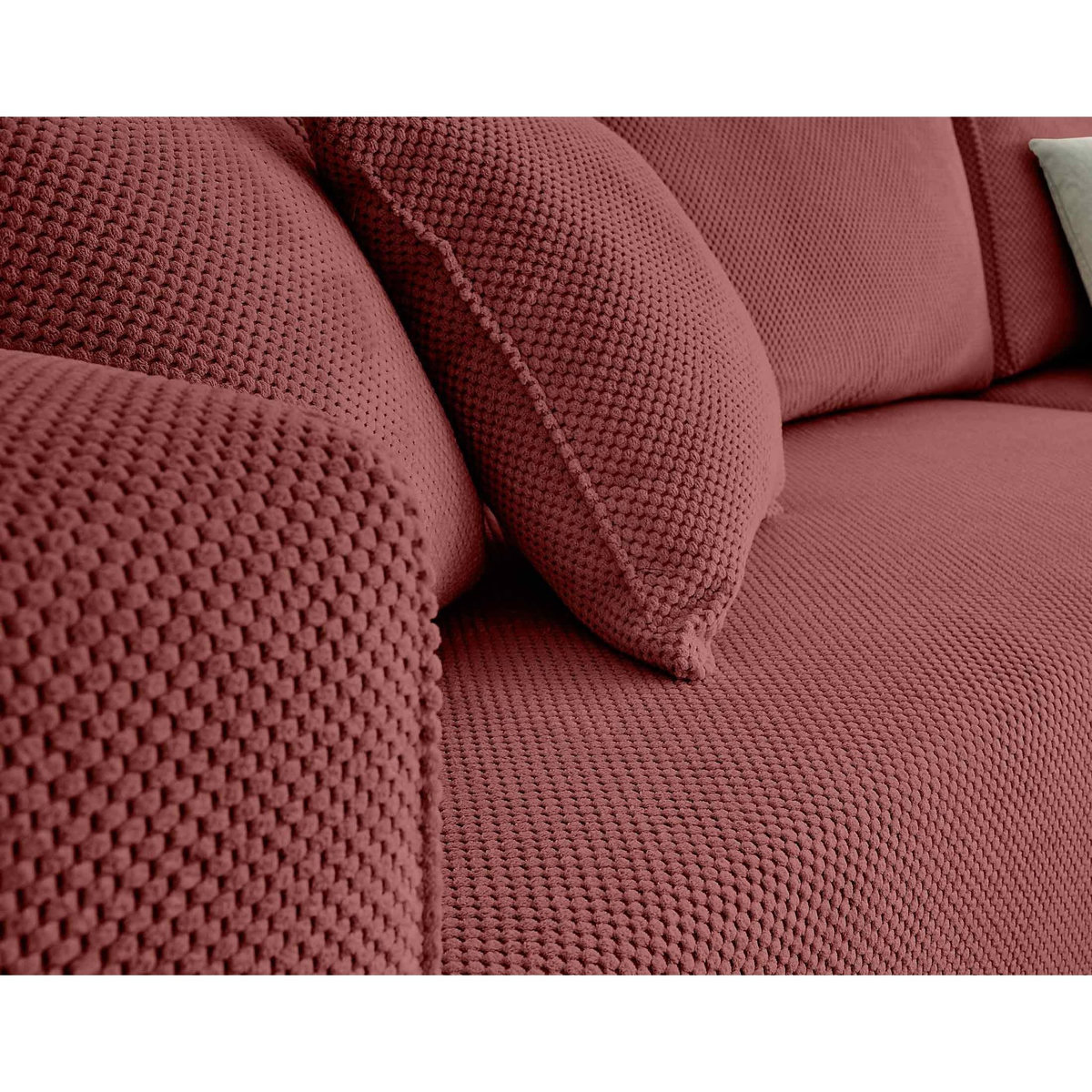 BEST MOBILIER Topaze - canapé d'angle réversible - 4 places - convertible avec coffre - en velours texturé