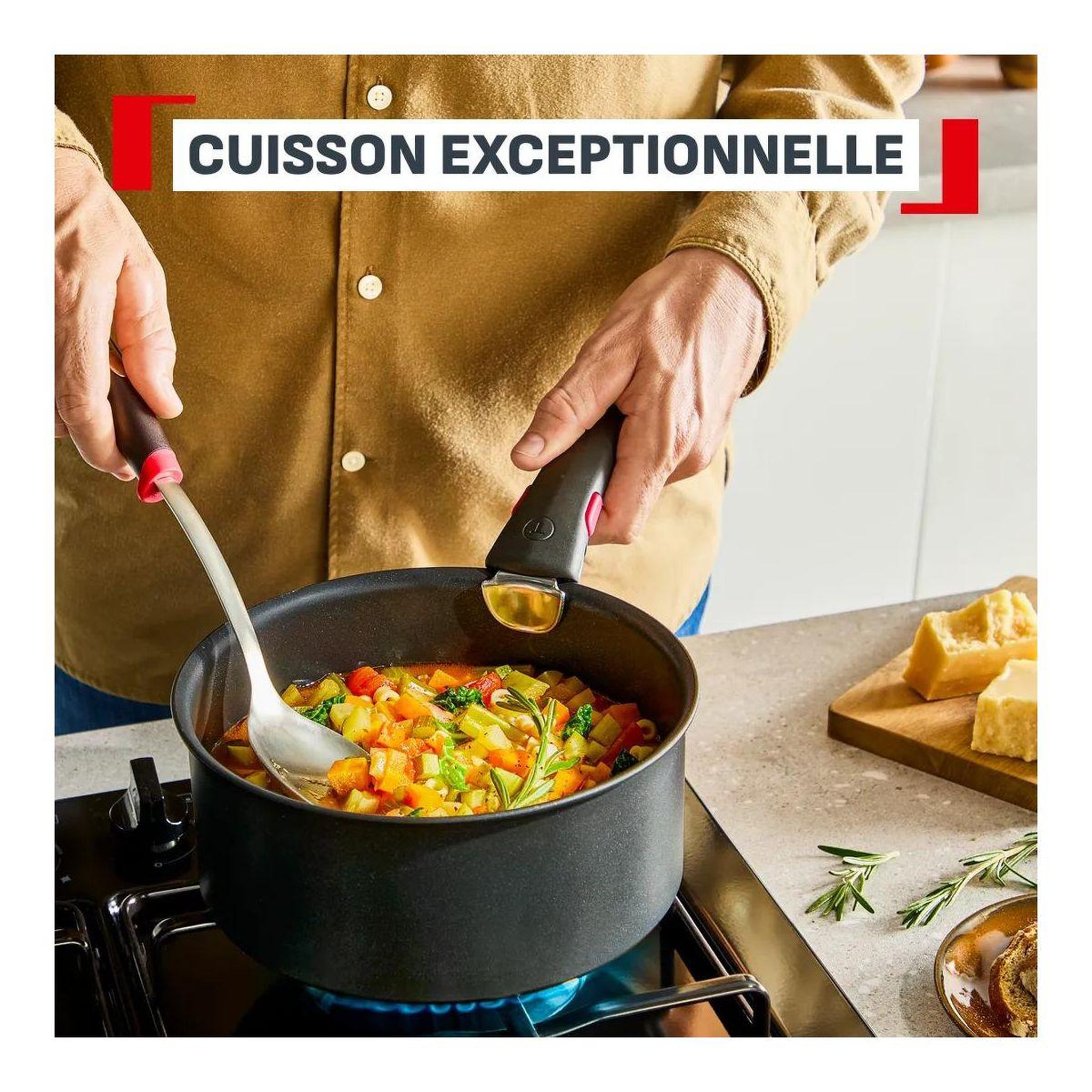Voir la diapositive 5 : TEFAL Batterie de cuisine ingenio excellence 3 casseroles