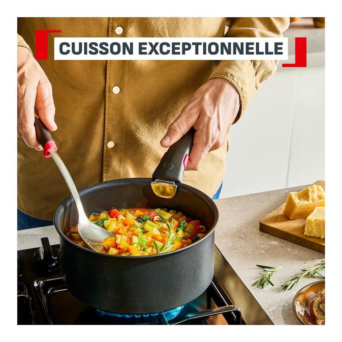 TEFAL Batterie de cuisine Ingenio Excellence 3 casseroles