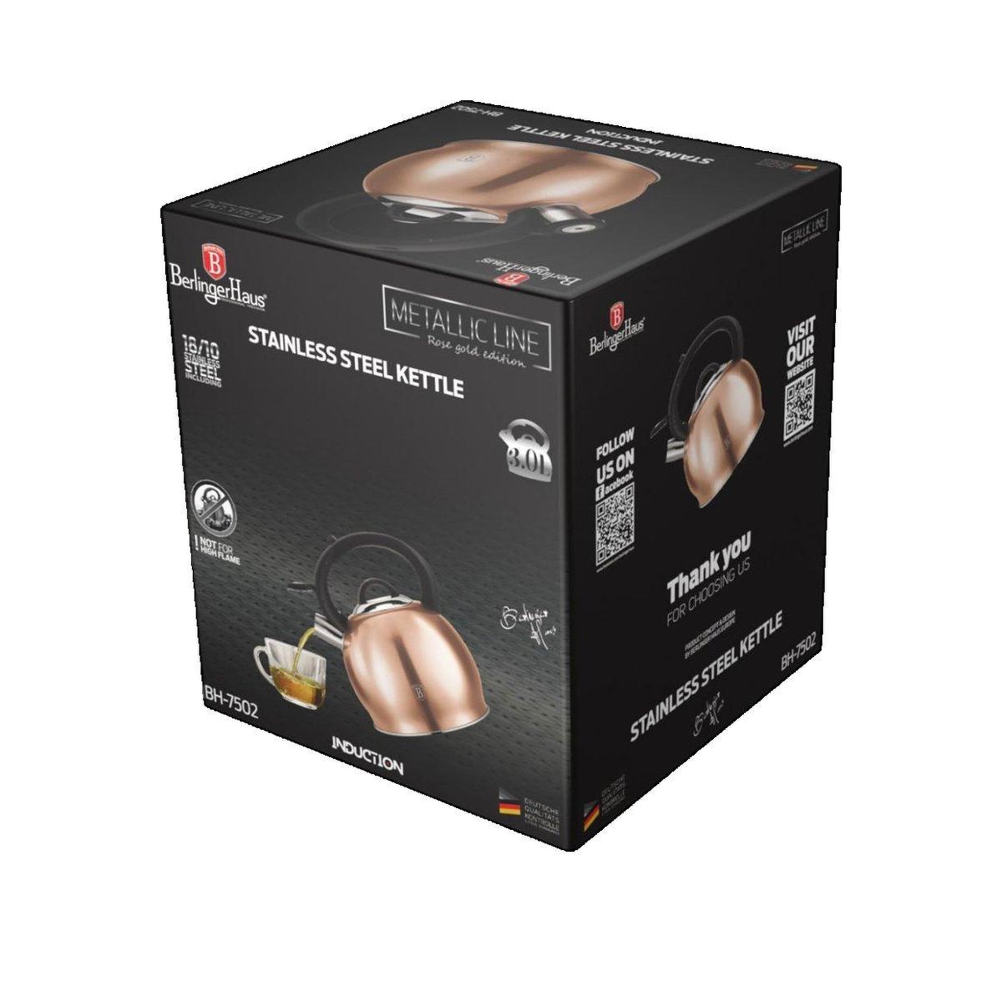 Voir la diapositive 2 : BERLINGER HAUS Bouilloire Berlinger Haus rose gold 3L