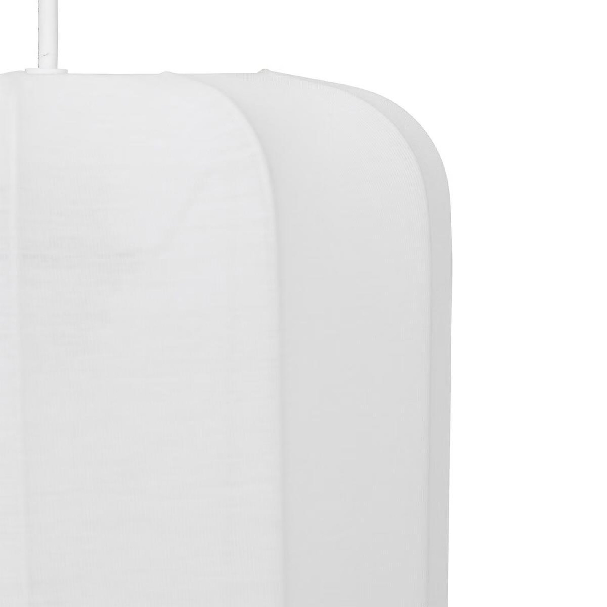Voir la diapositive 3 : ATMOSPHERA Lampe suspension en coton  tobie  25cm blanc