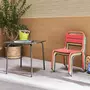 SWEEEK Salon de jardin enfant. table et chaises métal enfant - Anna - Multicolore. 4 places. table et chaises. 48x48cm