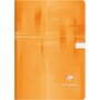 CLAIREFONTAINE Cahier piqué 21x29,7cm 48 pages grands carreaux Seyes orange