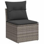 Voir la diapositive 5 : VIDAXL Salon de jardin avec coussins 7 pcs gris resine tressee