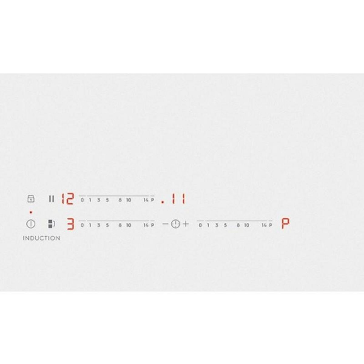 ELECTROLUX Table de cuisson à induction 59cm 3 feux 7350w blanc - eiv63342cw