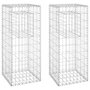 Voir la diapositive 2 : VIDAXL Poteaux a panier de gabion 2 pcs 40x40x100 cm Fer