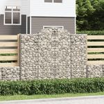 VIDAXL Paniers a gabions arques 25 pcs 200x50x160/180 cm Fer galvanise
