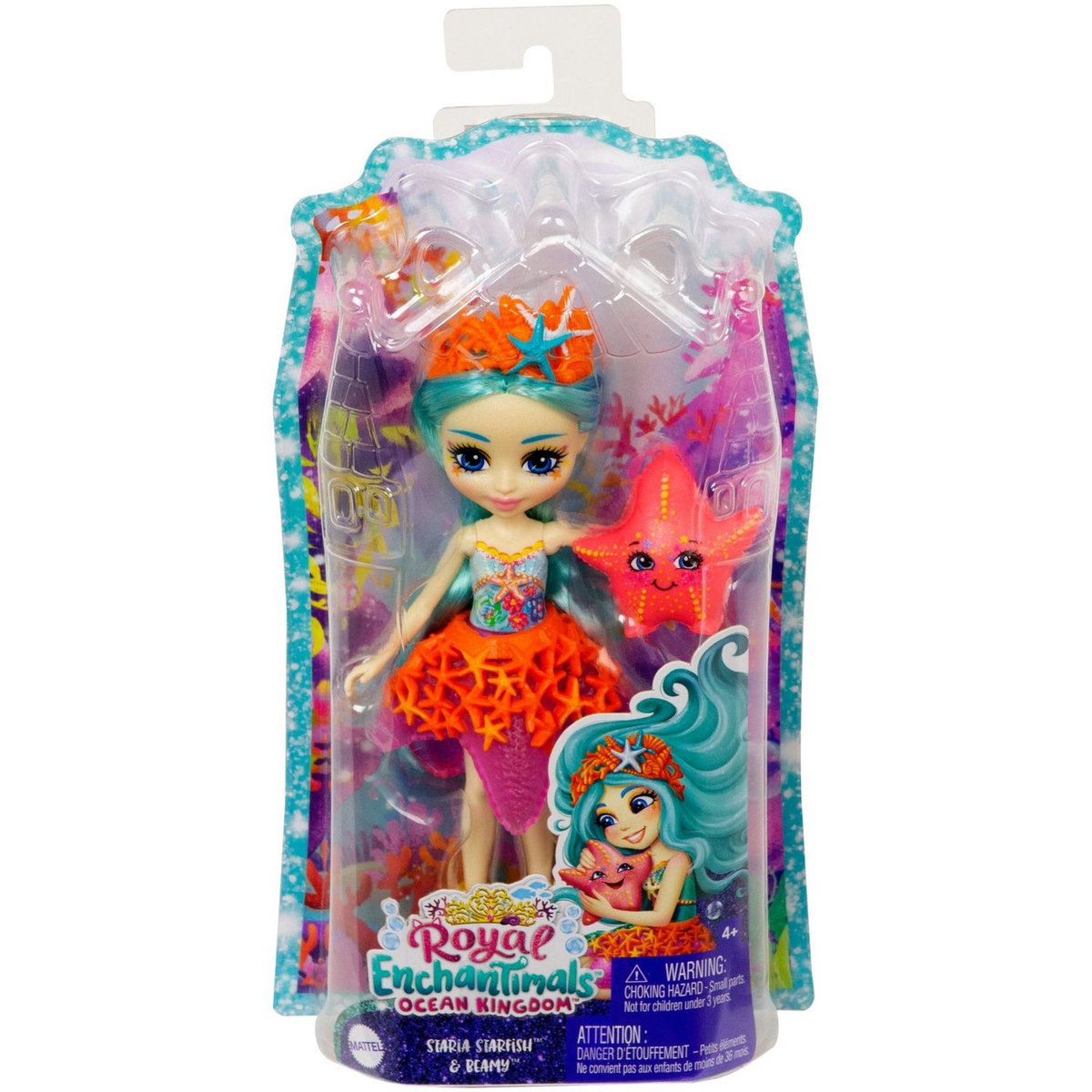 MATTEL Mini-poupée Enchantimals - Starla étoile de mer et Beamy