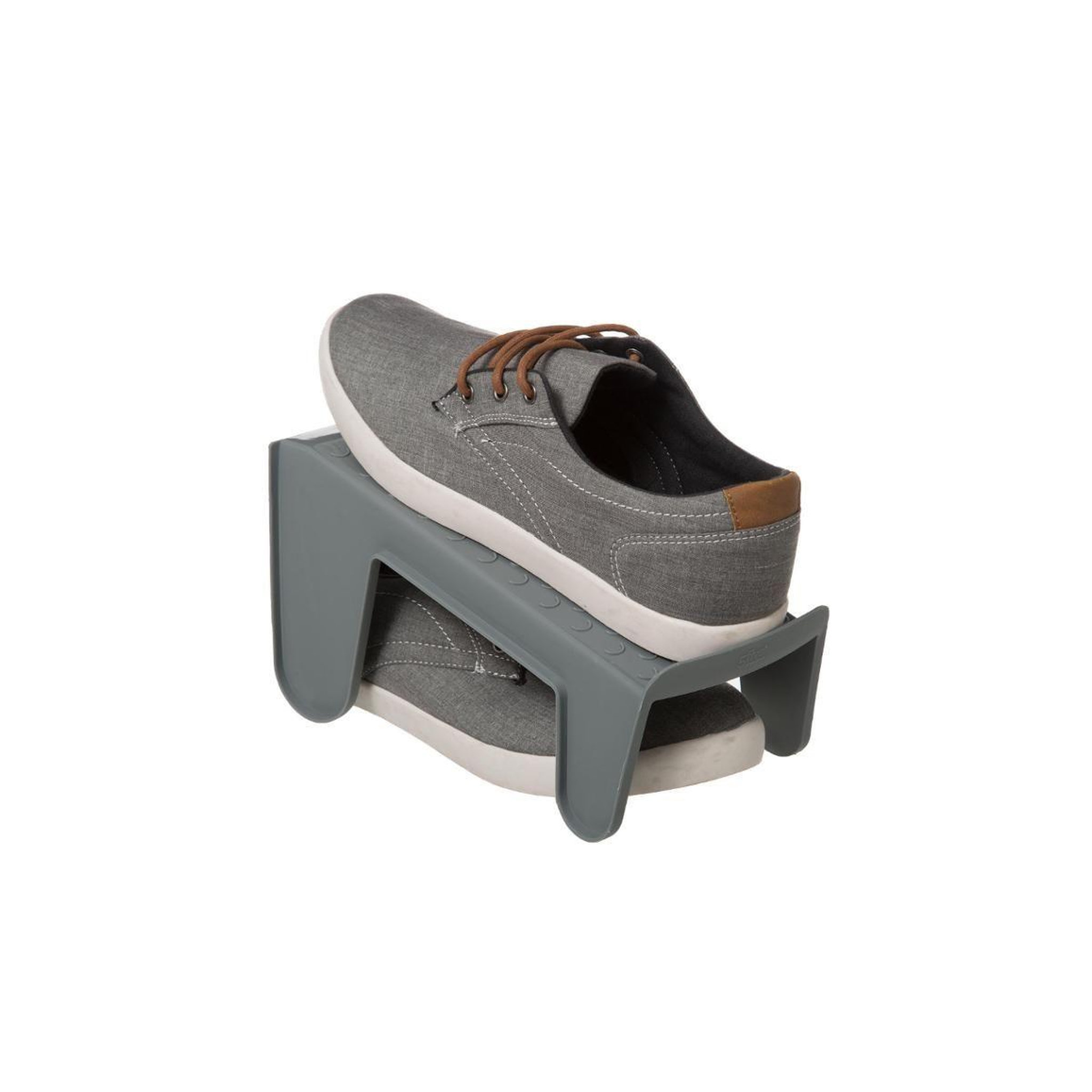Voir la diapositive 4 : FIVE Lot de 5 ranges-chaussures  stack  24cm gris