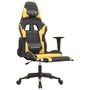 Voir la diapositive 3 : VIDAXL Chaise de jeu de massage et repose-pied Noir dore Similicuir