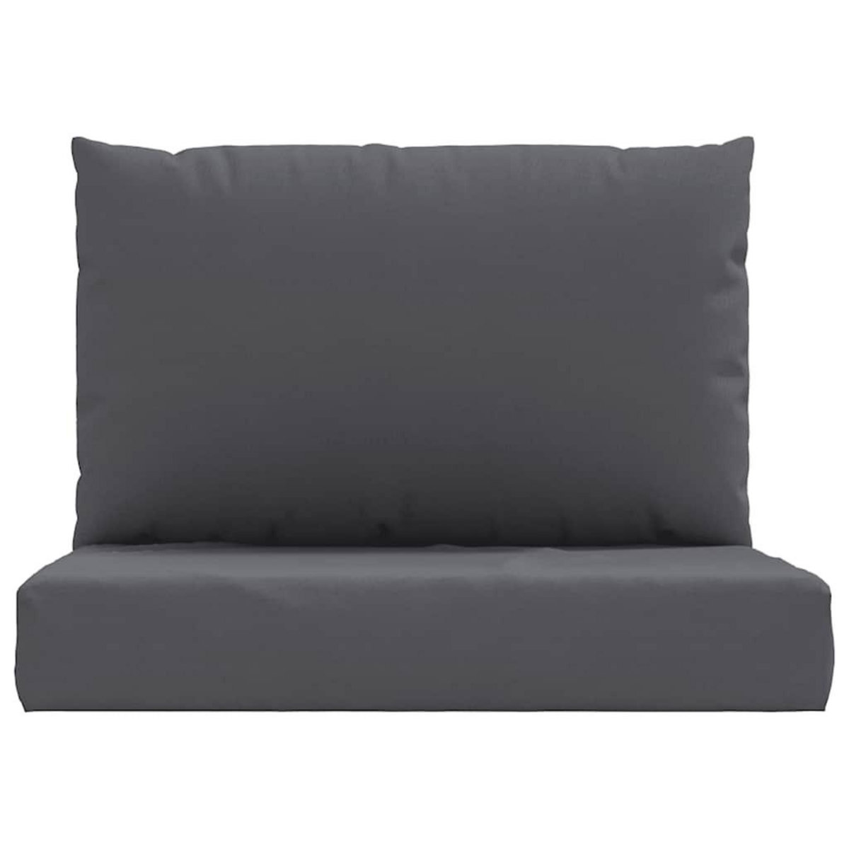 VIDAXL Coussins de palette lot de 2 anthracite tissu oxford