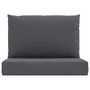 Voir la diapositive 4 : VIDAXL Coussins de palette lot de 2 anthracite tissu oxford