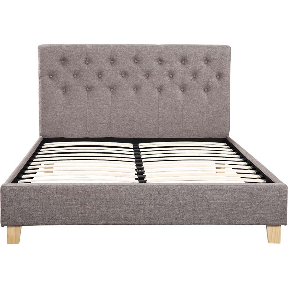 Habitat et Jardin Lit double  Emmy  - 140 x 190 cm - Taupe