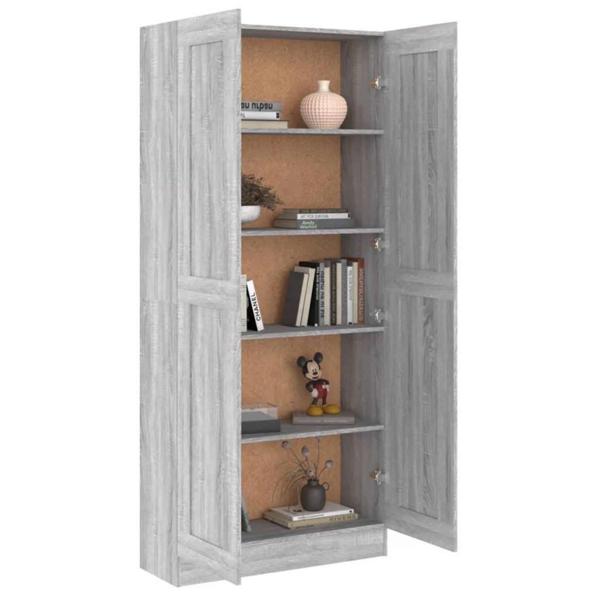 VIDAXL Bibliotheque Sonoma gris 82,5x30,5x185,5 cm Bois d'ingenierie