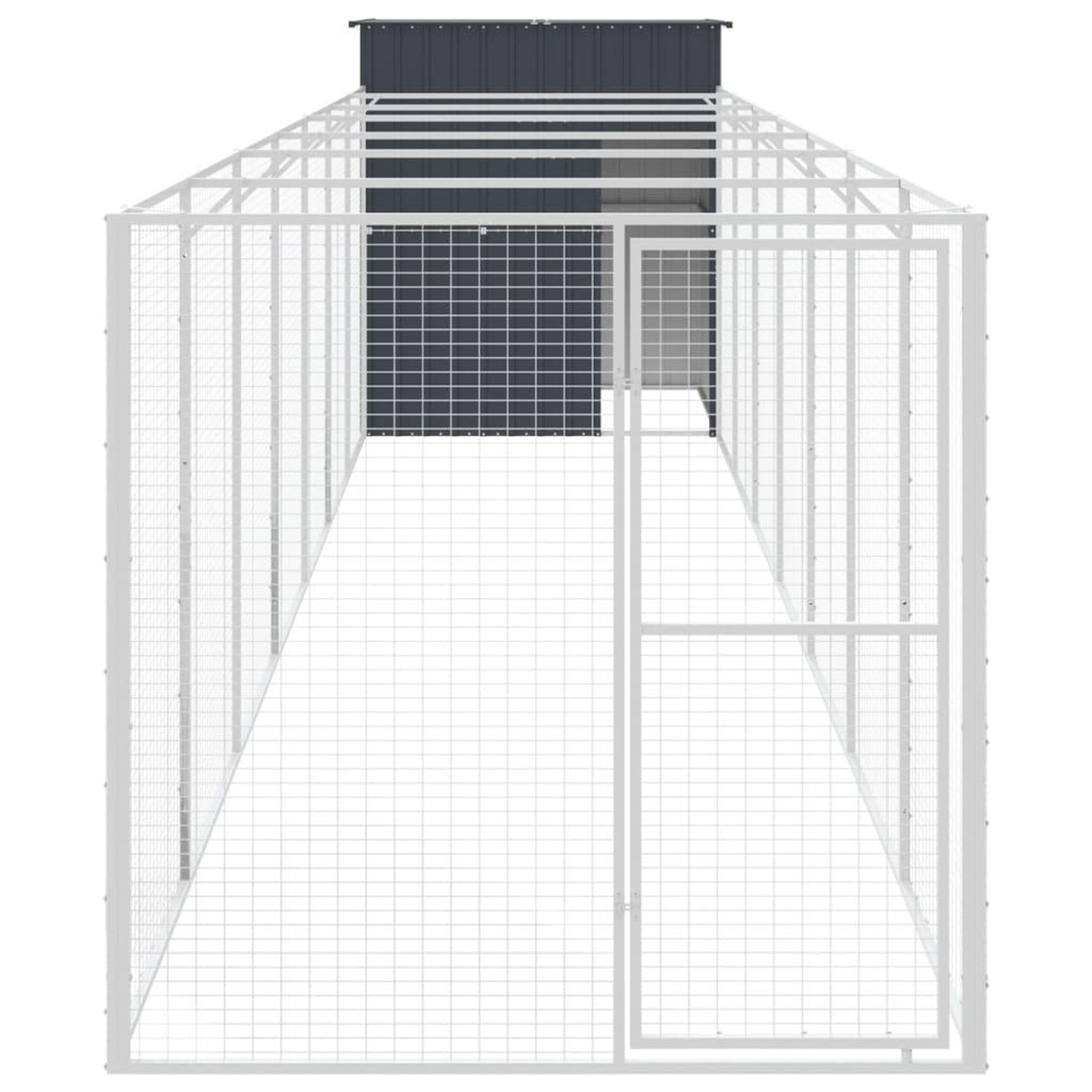 Voir la diapositive 3 : VIDAXL Niche pour chien avec cour anthracite 165x863x181 cm