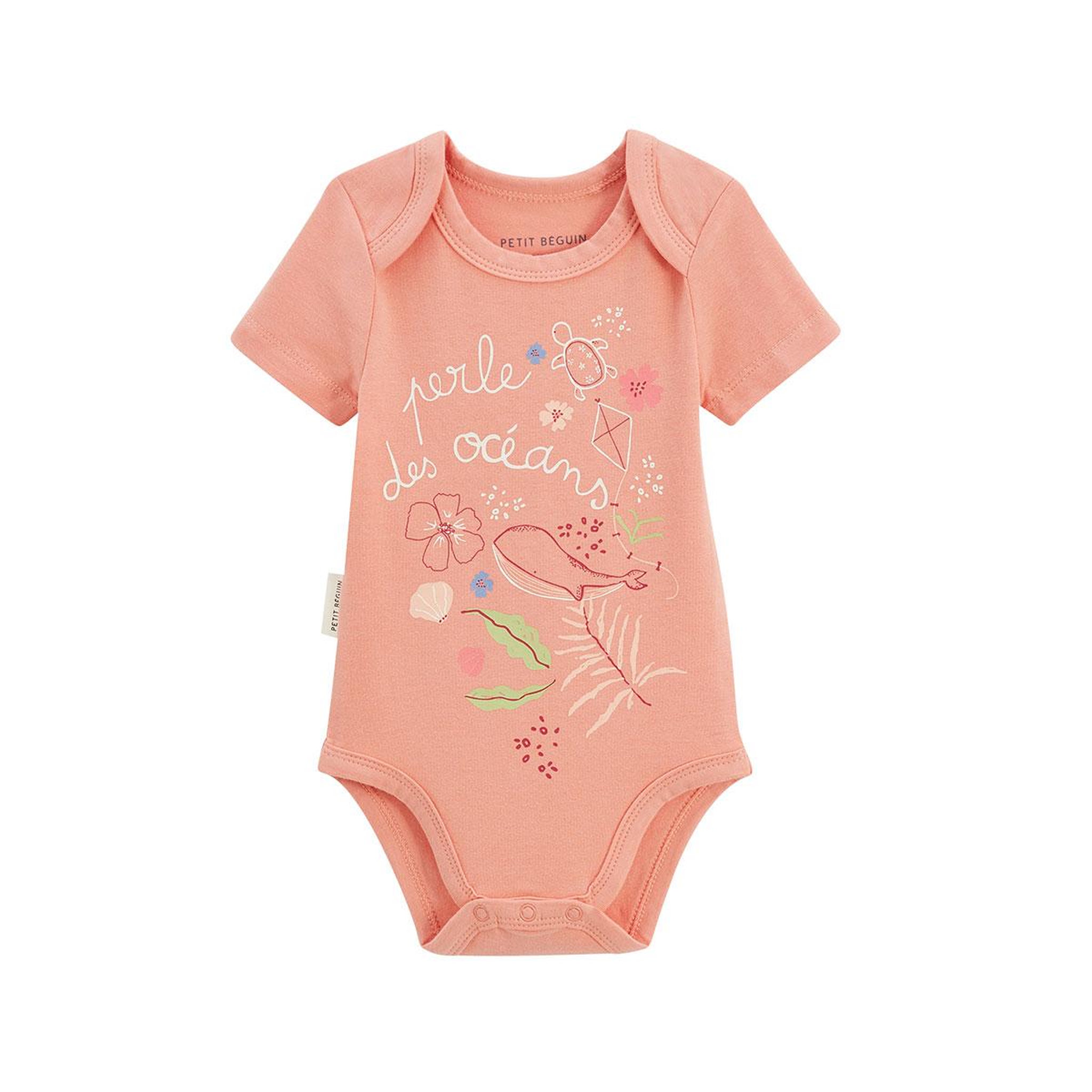 Voir la diapositive 6 : Petit Béguin Lot de 2 bodies bébé manches courtes Santa Giulia
